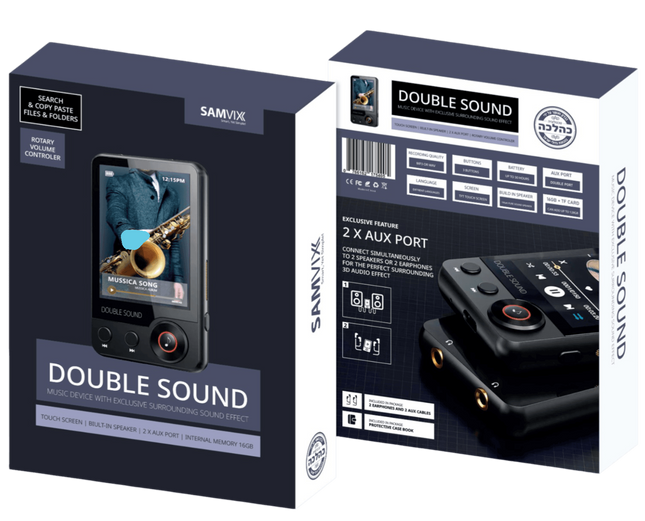 SAMVIX DOUBLE SOUND 16GB MP3 PLAYER