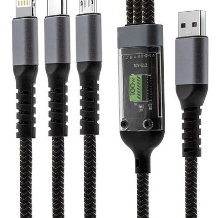 Mighty 100W Super Fast 3 In 1 Cable-MWL3IN