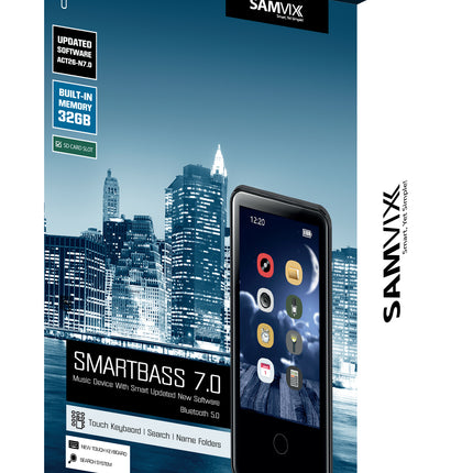 SAMVIX SMARTBASS 7.0 -   MP3 PLAYER - 16GB